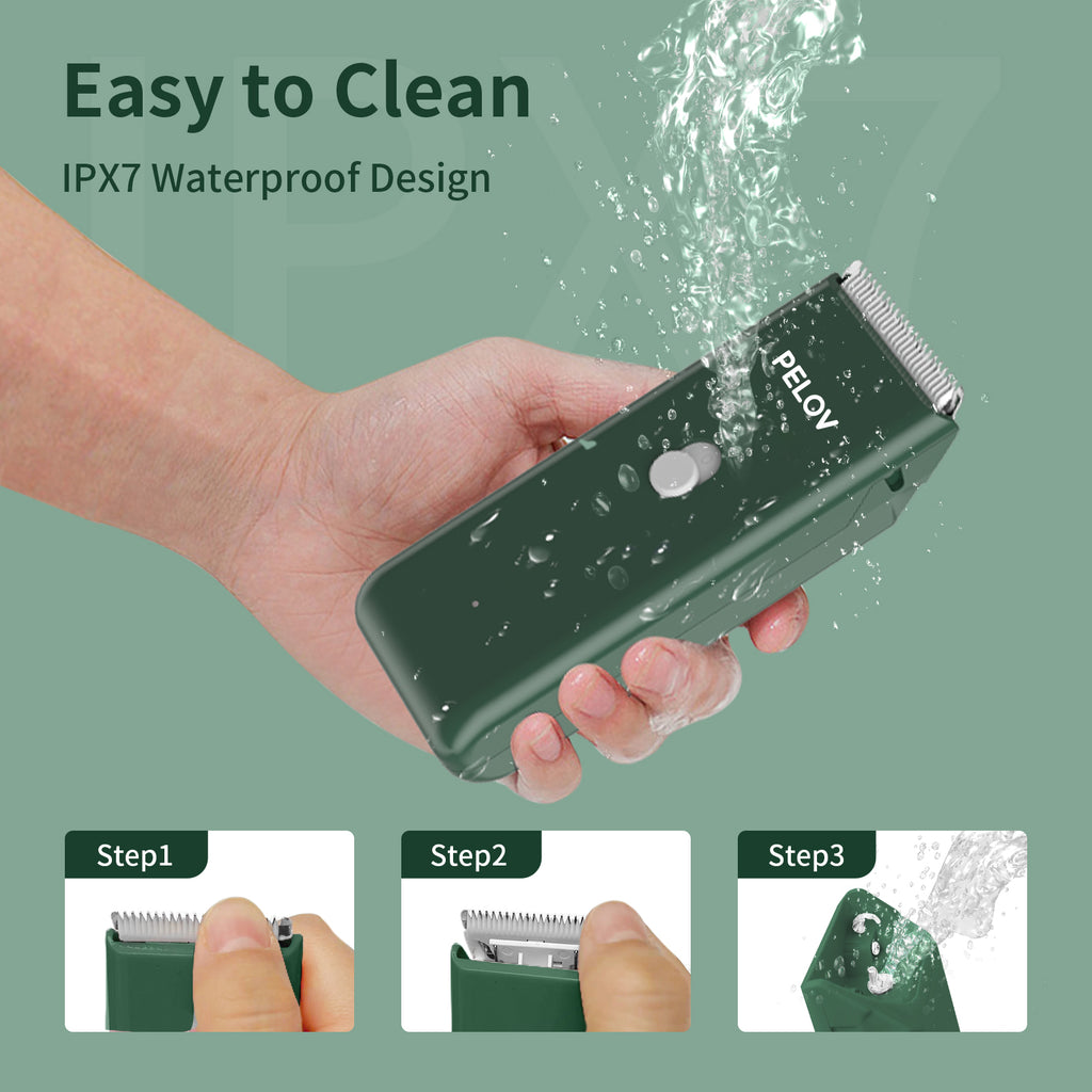 Pelov Pet Hair Clipper – Ceramic Blade, Quiet Low-Noise, IPX7 Waterproof & Compact Design