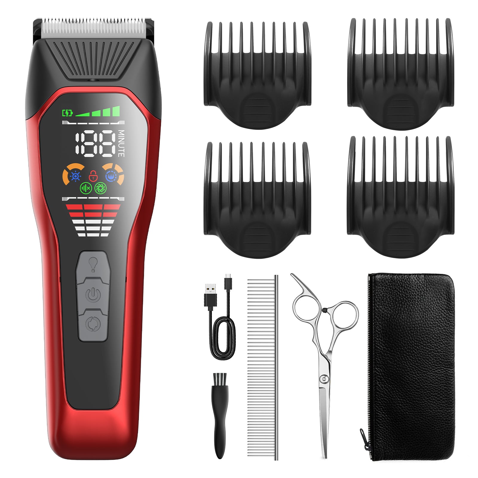 Pelov Pet Grooming Clipper – 50mm Wide Blade, 6500RPM Powerful Motor, 2-Speed Adjustable for Thick & Long Fur
