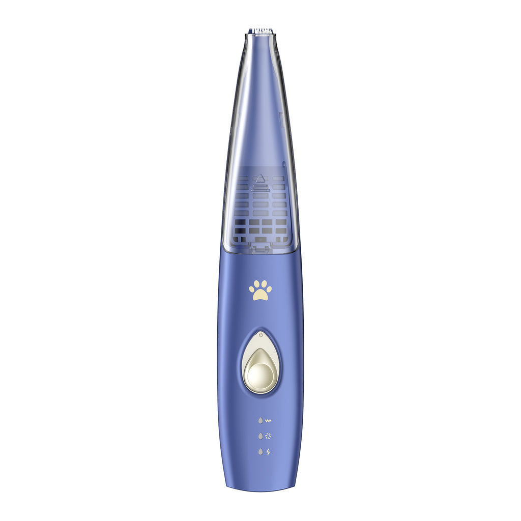 Pelov Auto-Vacuum Pet Paw Trimmer – Quiet Ceramic Blade with Removable Hair Collection Chamber