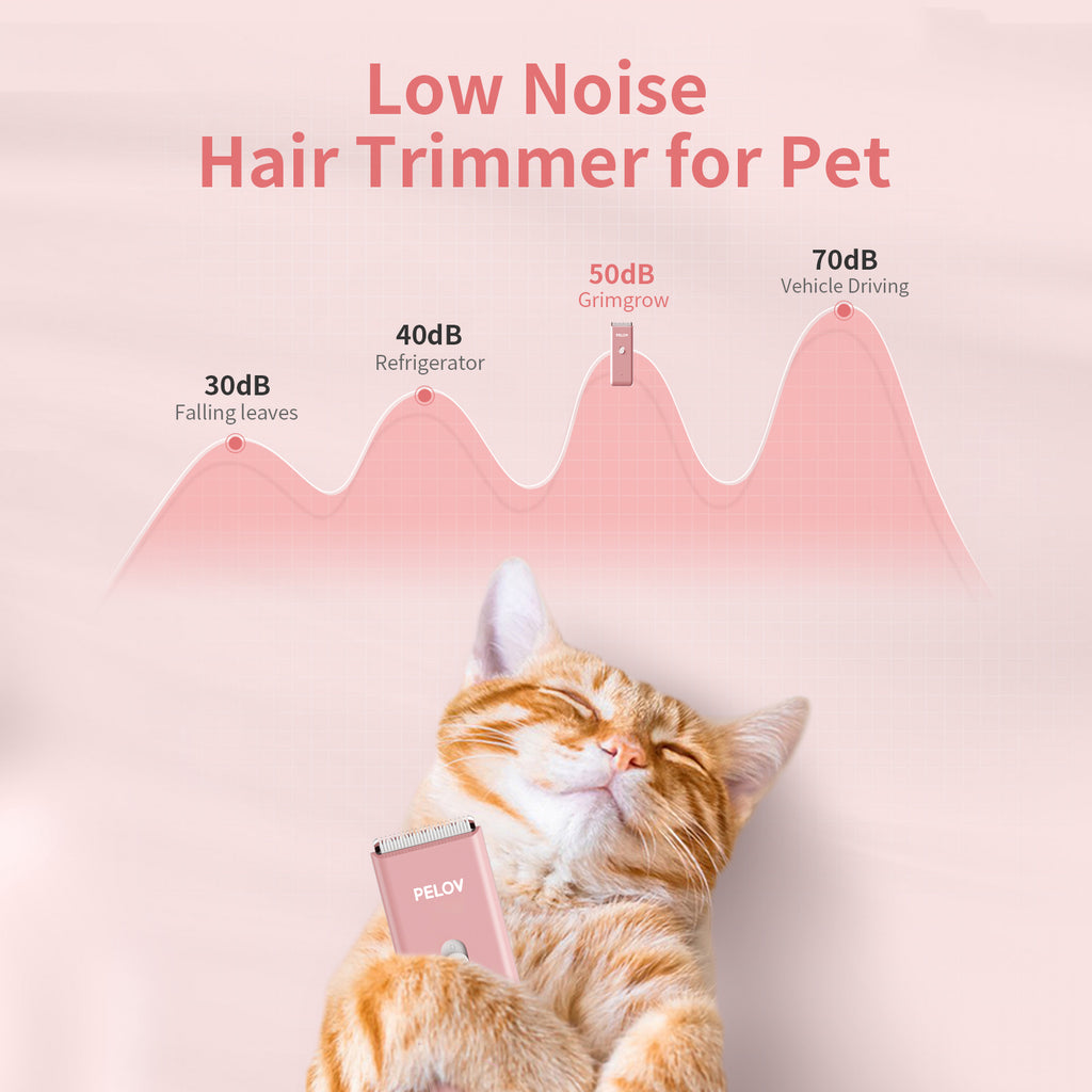 Pelov Pet Hair Clipper – Ceramic Blade, Quiet Low-Noise, IPX7 Waterproof & Compact Design