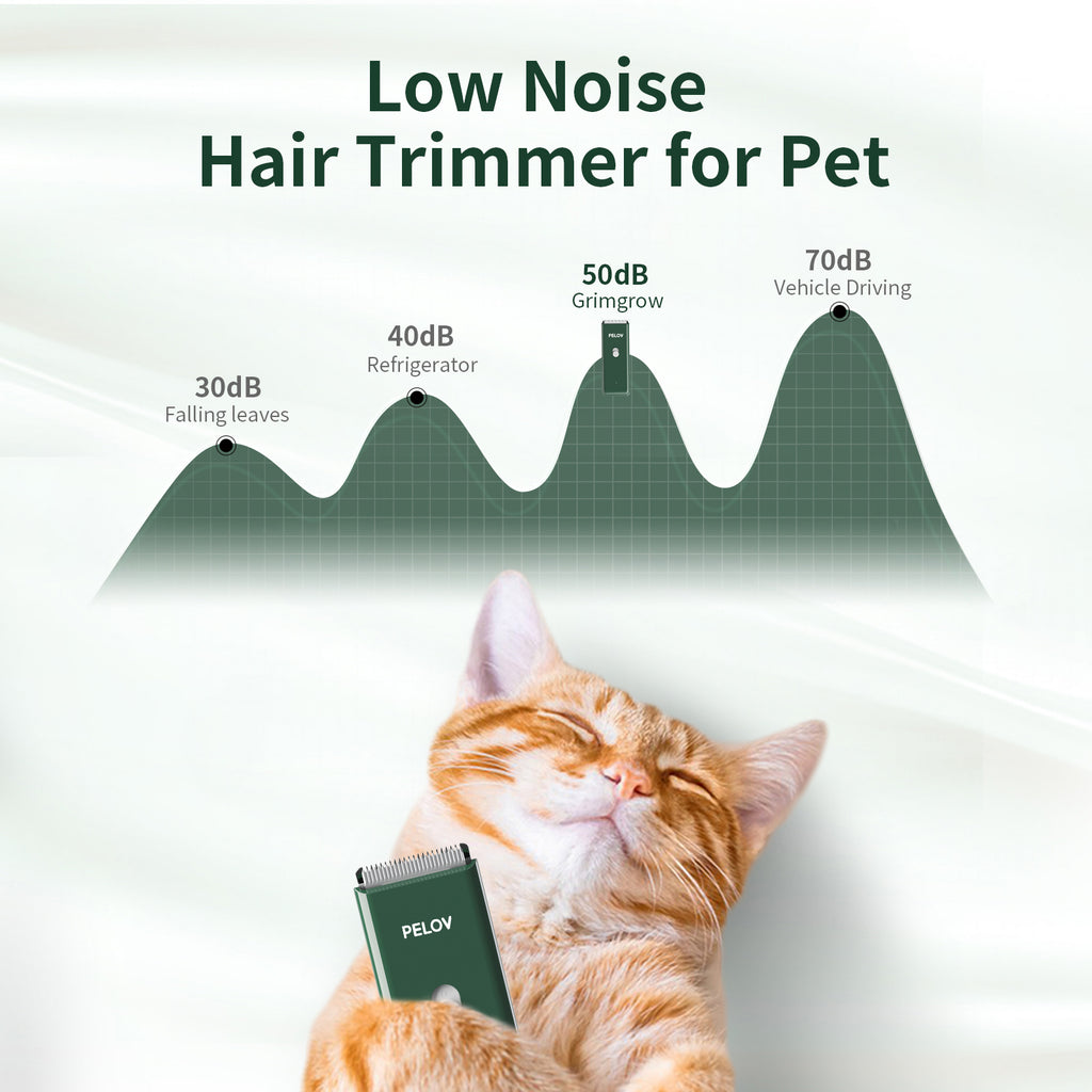 Pelov Pet Hair Clipper – Ceramic Blade, Quiet Low-Noise, IPX7 Waterproof & Compact Design