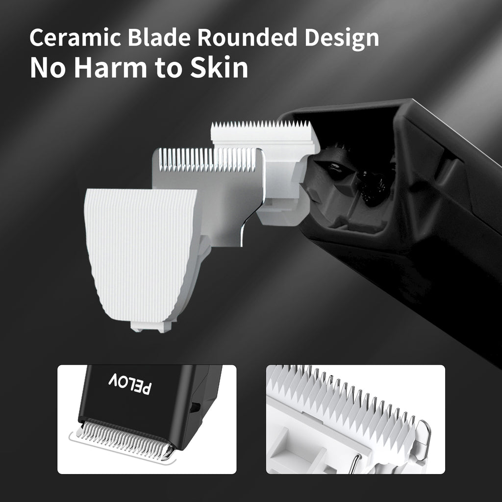 Pelov Pet Hair Clipper – Ceramic Blade, Quiet Low-Noise, IPX7 Waterproof & Compact Design