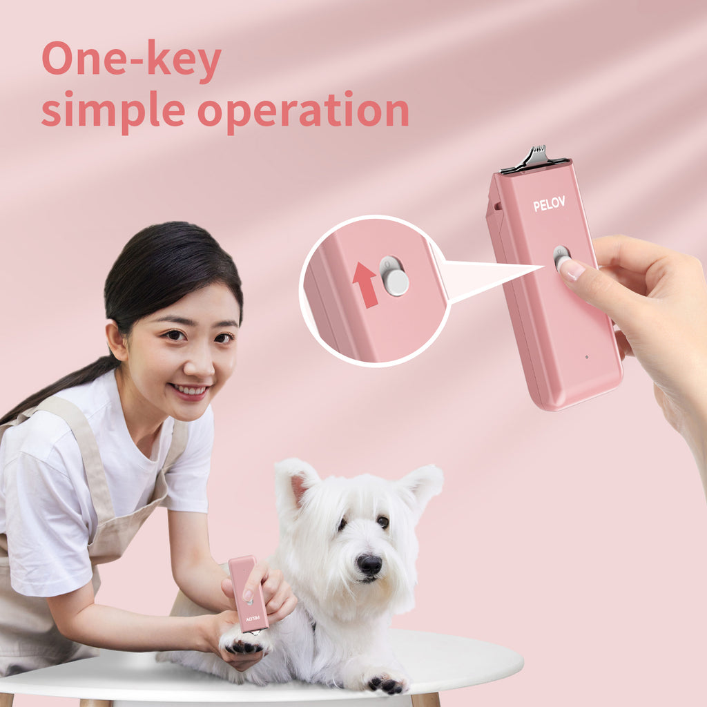Pelov Pet Hair Clipper – Ceramic Blade, Quiet Low-Noise, IPX7 Waterproof & Compact Design