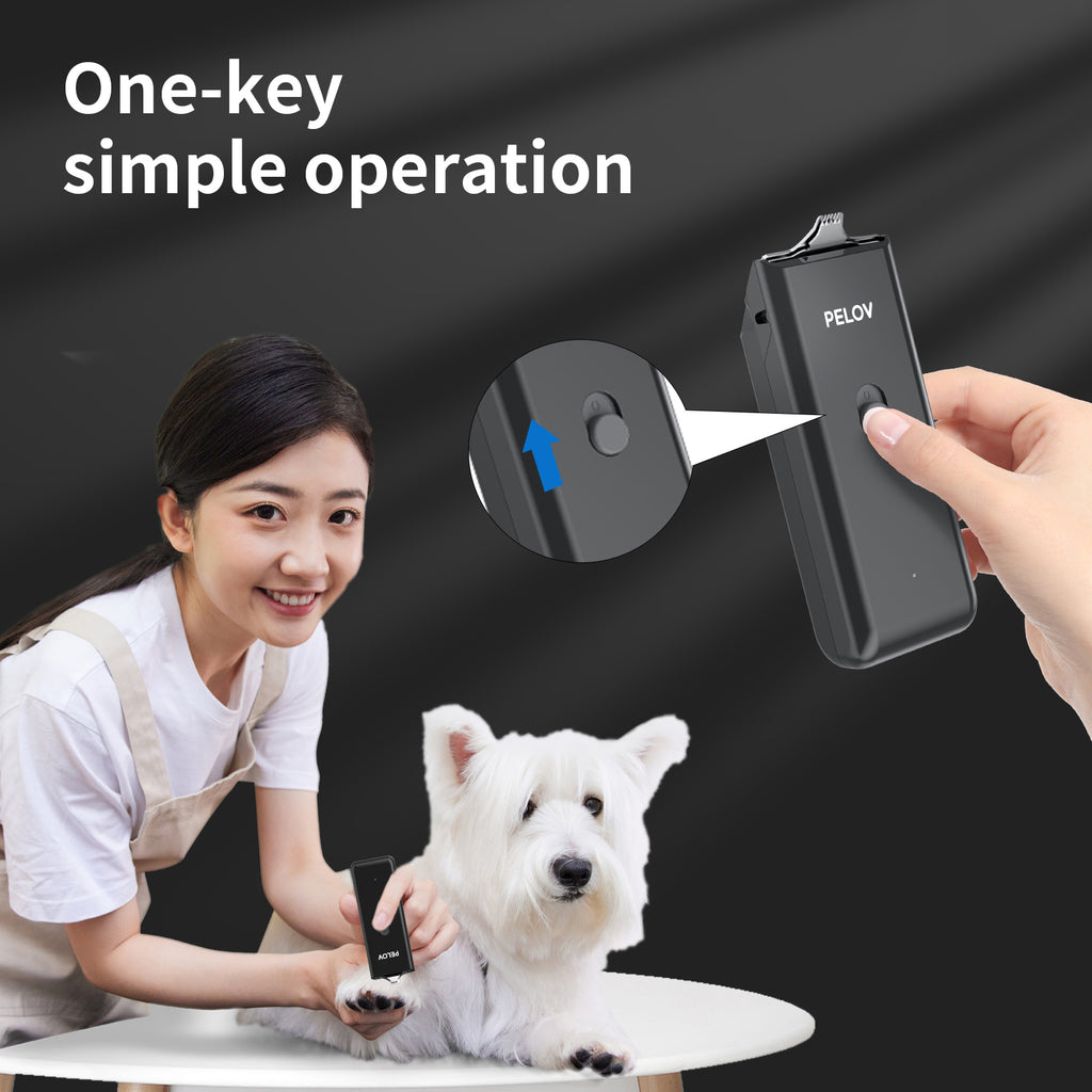 Pelov Pet Hair Clipper – Ceramic Blade, Quiet Low-Noise, IPX7 Waterproof & Compact Design