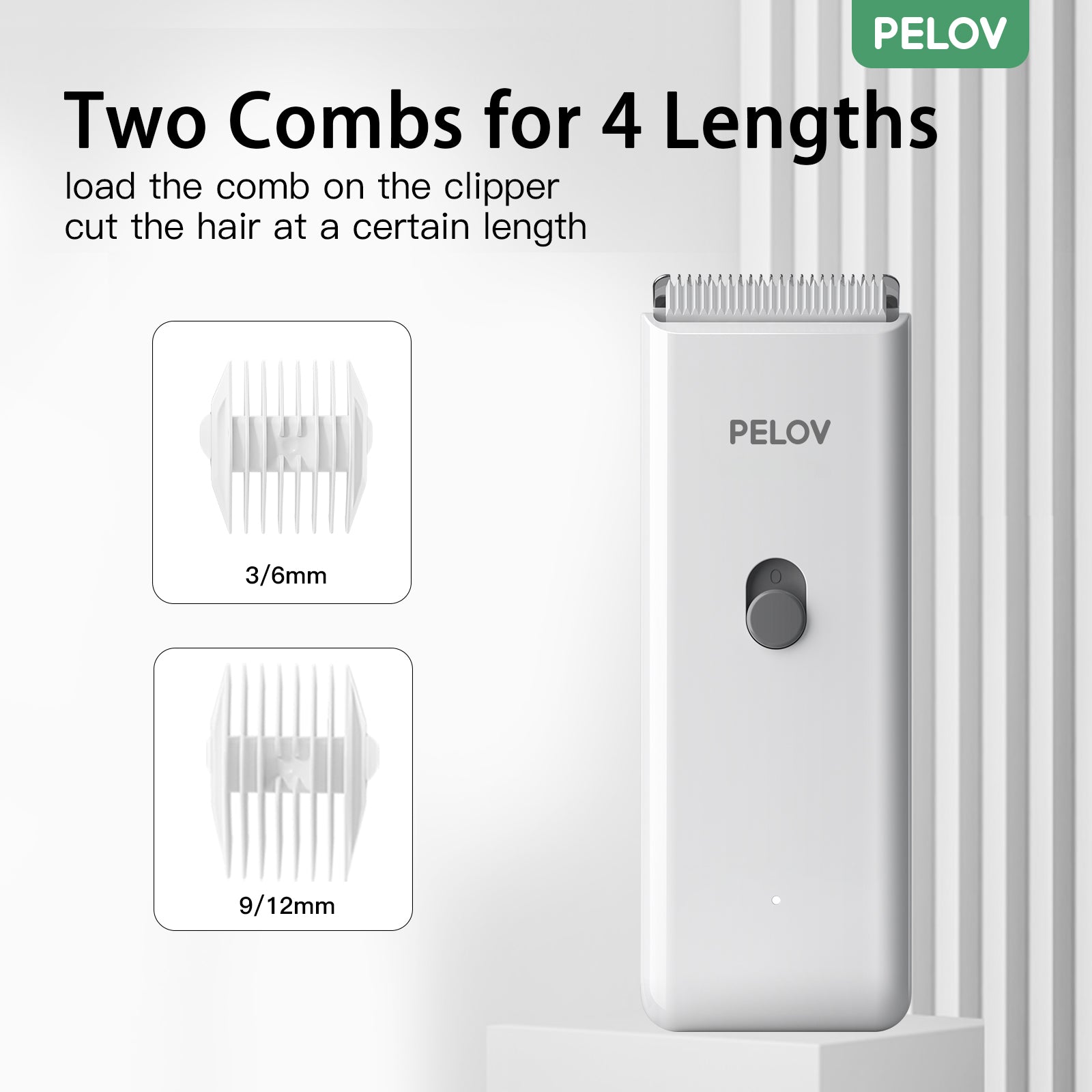 Pelov Pet Hair Clipper – Ceramic Blade, Quiet Low-Noise, IPX7 Waterproof & Compact Design