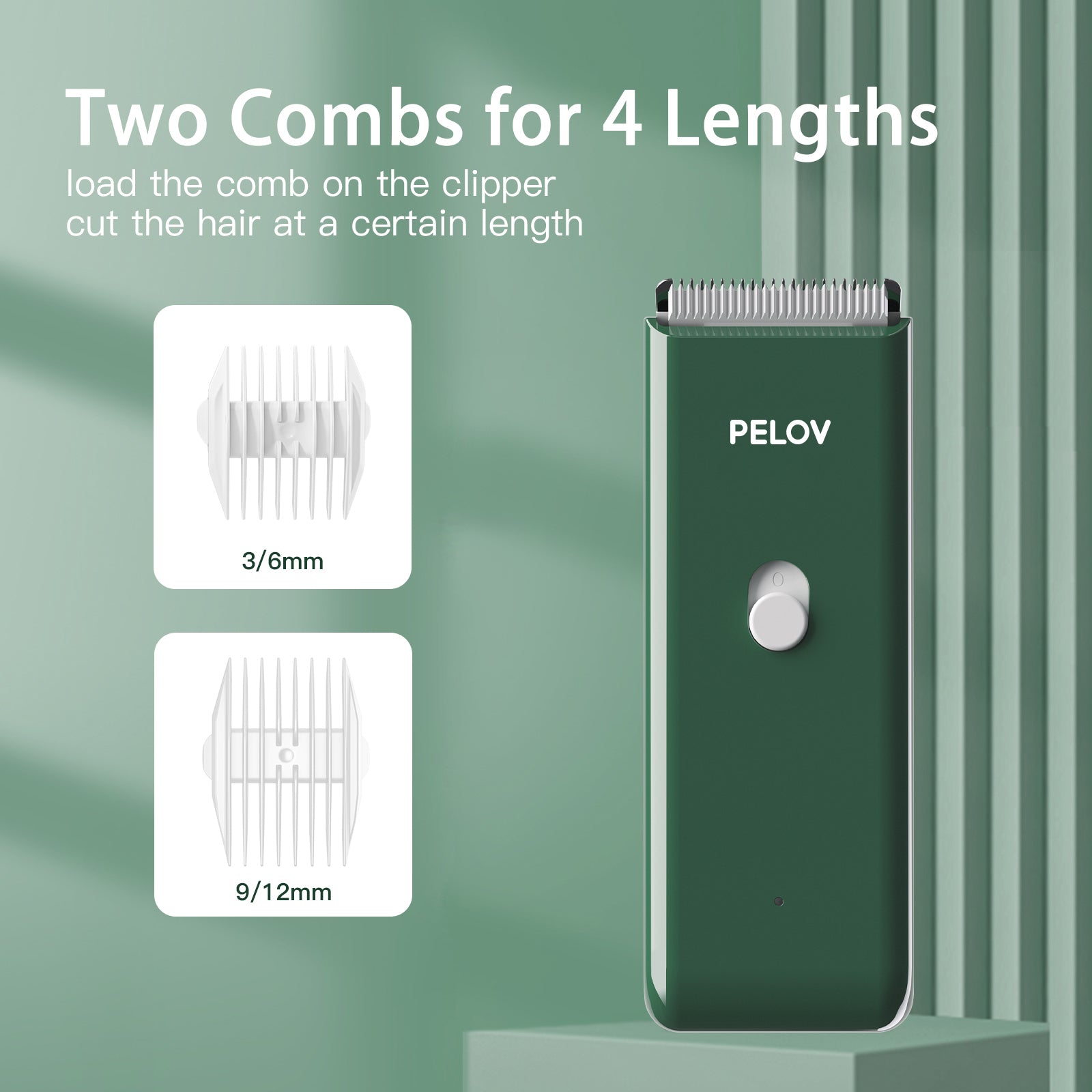 Pelov Pet Hair Clipper – Ceramic Blade, Quiet Low-Noise, IPX7 Waterproof & Compact Design