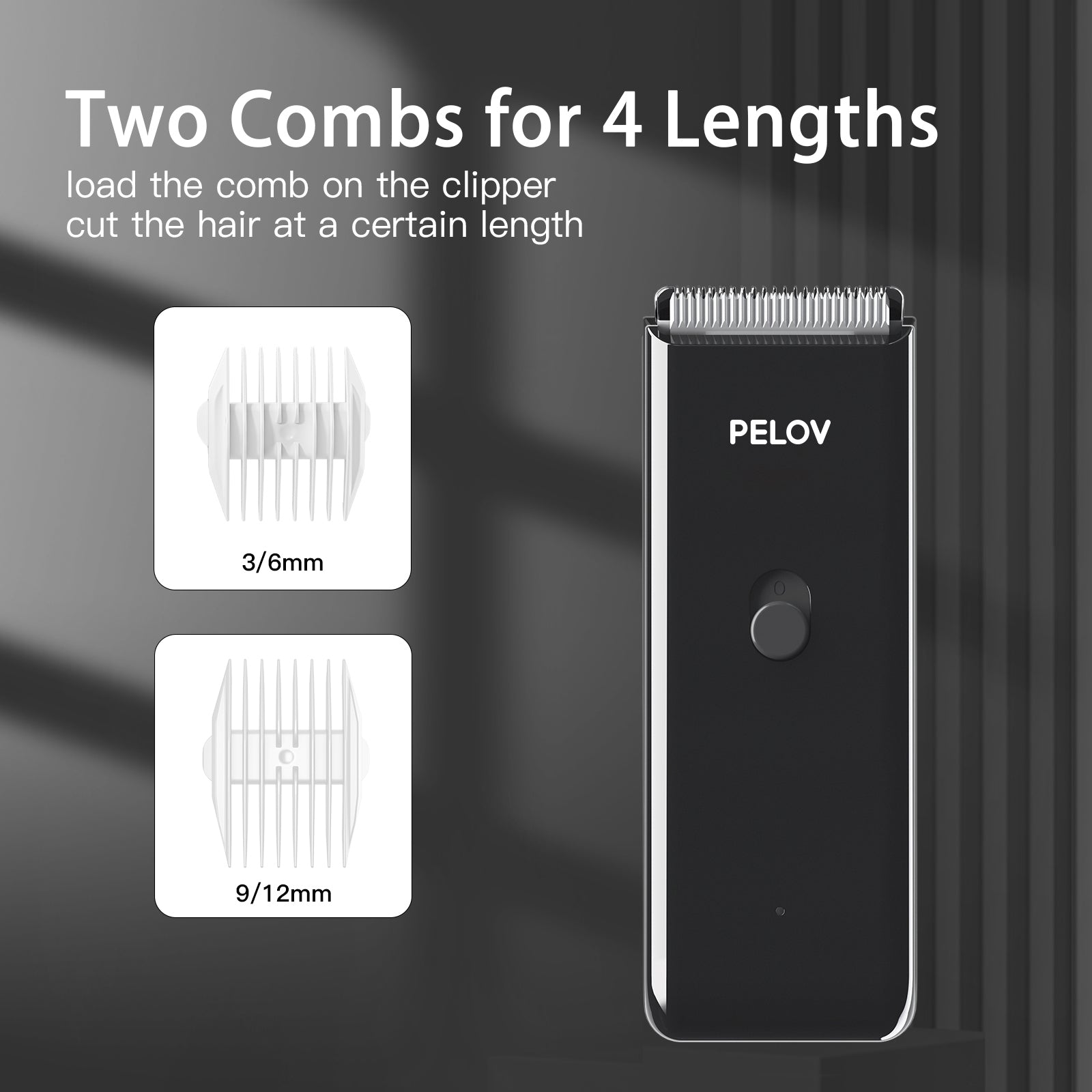Pelov Pet Hair Clipper – Ceramic Blade, Quiet Low-Noise, IPX7 Waterproof & Compact Design