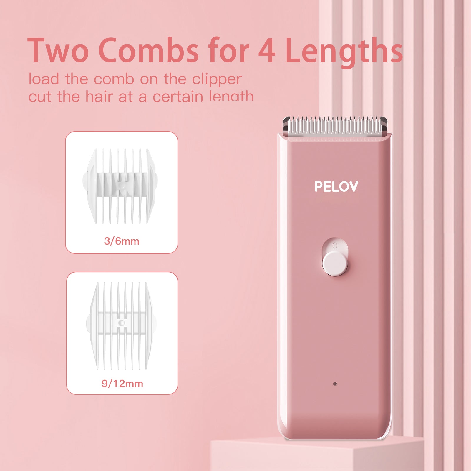 Pelov Pet Hair Clipper – Ceramic Blade, Quiet Low-Noise, IPX7 Waterproof & Compact Design